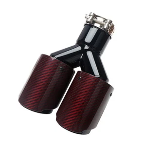 Universal Carbon Fiber Exhaust Tip 2.5"Inlet to Dual 3.5"Outlet Stainless Steel - Bild 1 von 7