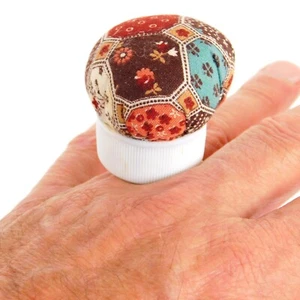 Vintage Pepsi Cola Bottle Cap Pin Cushion Ring Patch Work Like Fabric - Picture 1 of 6