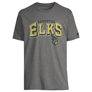 G-III Edmonton Elks CFL Team Logo Starter Block Font Official Men's T-Shirt - Picture 1 of 2