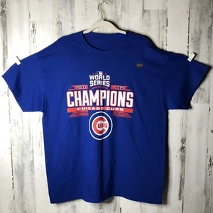 New Chicago Cubs VF Imagewear 2016 World Series Champions T-Shirt, Sz XL, Blue - Picture 1 of 5
