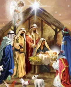 David Textiles Exclusive - Religious College Navitity Quilting Fabric Panel - Picture 1 of 4
