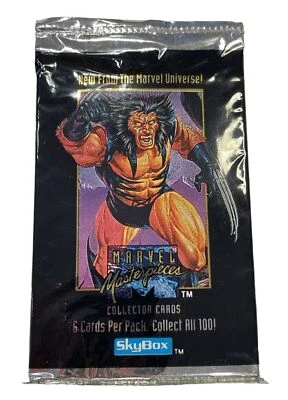 Lote de Dois (2) Pacotes - 1992 e 1993 Cartões Marvel Masterpieces de Caixas Seladas! - Imagem 1 de 3