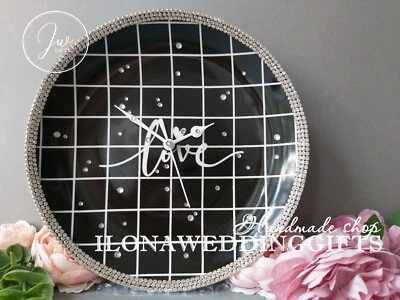 Reloj de Pared Único Cristal Swarovski Elegante Boho Gatsby Regalo de San Valentín para Amante Foto 1 de 4