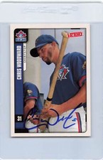 2001 Victory #41 Chris Woodward Blue Jays Signed Auto *H6008