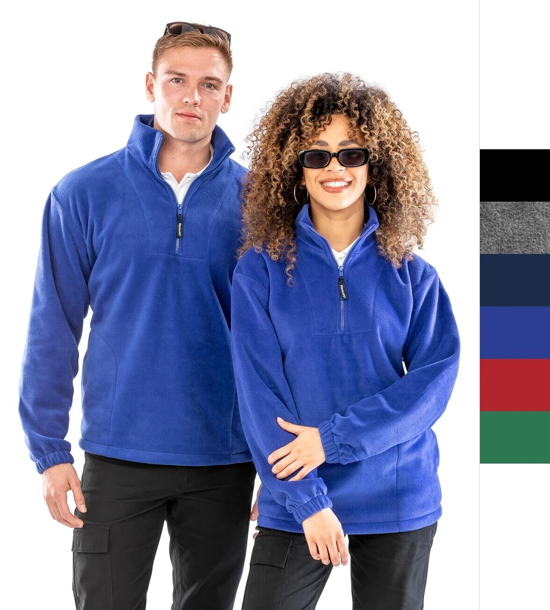Arbeitspullover Herren Winter Generisch Fleecepullover Herren Stehkragen Warm Half Zip Fleece Gefütterter Pullover Herren