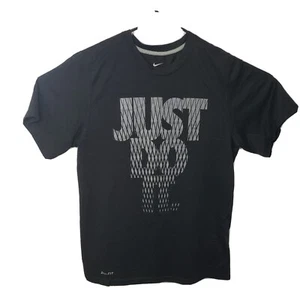 Nike Dri-Fit Mens T-Shirt Small Black Short Sleeve Just Do It Basketball Net - Picture 1 of 5