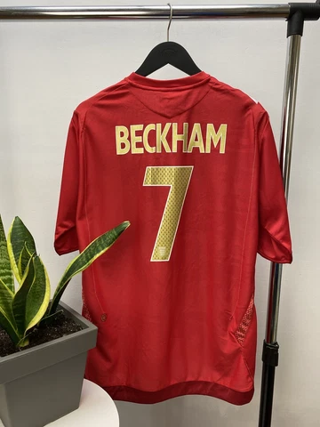 Umbro England 2006 2008 #7 Beckham Soccer Jersey Red Football Shirt Cover