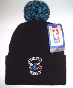 Charlotte Hornets NBA NEW Original Beanie Toque Knit Hat With Pom Adidas - Picture 1 of 2