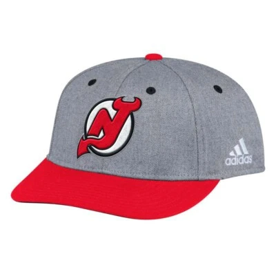 New Jersey Devils NHL Men's Adidas Snapback, One size, Red/Grey - Image 1 of 2