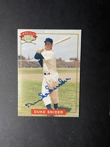 1994 Nabisco All Star Legends Duke Snider Autograph Card With COA Dodgers