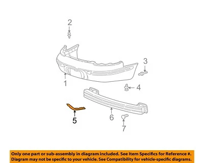 CHRYSLER OEM 98-04 300M Componentes de parachoques-Soporte de cubierta de parachoques 4805095AB Foto 1 de 2