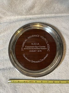 NAIA  1975 Eisenhower Golf Course US Air Force Academy Trophy Souvenir Plate - Picture 1 of 12
