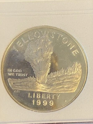 1999-P YELLOWSTONE NATIONAL PARK Commemorative Silver Dollar - Image 1 of 2
