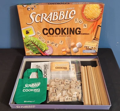 SCRABBLE Crossword Game 2011 Cooking Edition USAopoly Hasbro COMPLETE - Image 1 of 4
