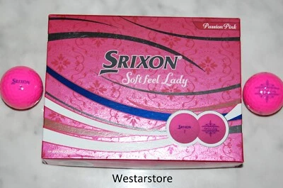 # SRIXON SOFT FEEL DAMA 1 DOCENA pelotas de golf rosa pasión GRATIS 2 docenas de camisetas Japón Foto 1 de 4