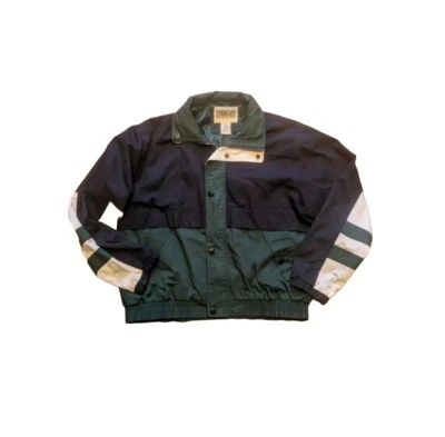 Chaqueta cortavientos original de colección talla XL verde azul marino oscuro Y2K talla 50 Foto 1 de 4