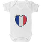'French Flag Heart' Baby Grows / Bodysuits (GR038524)