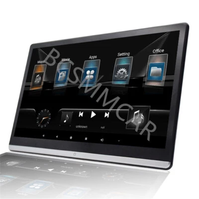 Touch Screen Android 12 Car Headrest Monitor Multimedia Player HDMI 1080P WIFI - Image 1 of 4