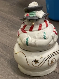 Lenox Ocasiones Apilable Muñeco de Nieve Caja de Caramelos 3 Niveles 7.5" Plato de Caramelo. Usado - Imagen 1 de 17