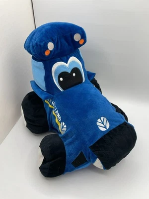 Raro HTF New Holland Nate T-8 trator azul de pelúcia GRANDE travesseiro animais de estimação 16" 2013 CJ - Imagem 1 de 4