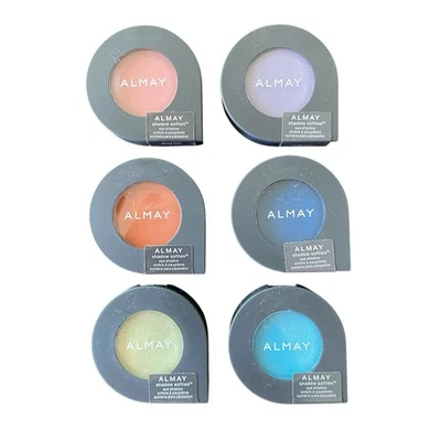Almay Shadow Softies Eyeshadow Lot Of 6 Petal Lilac Peach Fuzz Midnight Sky NEW! - Image 1 of 2