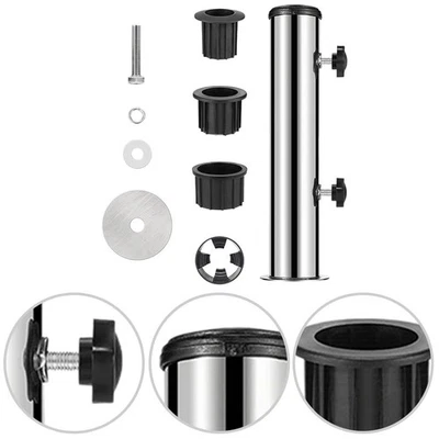 Manchon de base de parapluie de tuyau de support en acier inoxydable pour utilis - Photo 1/4