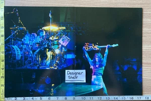 Eddie Van Halen 2 Page On Stage With Guitar Closeup Scene Book Photograph - Picture 1 of 1