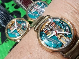 3 VINTAGE BULOVA ACCUTRON SPACEVIEW WATCHES OUT OF SHOP GOOD COILS - Picture 1 of 19