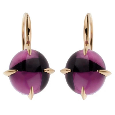 Pendientes colgantes Pomellato oro rosa 18k 16,60ct amatista Foto 1 de 3