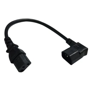 Rechtwinkliges IEC 320 C14 auf C13 AC Netzverlängerungskabel für PC PDU UPS - Afbeelding 1 van 4