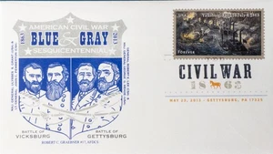 Graebner Chapter AFDCS 4787-8 Civil War 1863 Gettysburg Vicksburg DCP 2 Covers - Picture 1 of 2