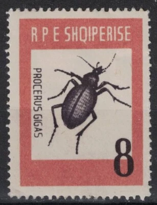 Albania:1963 SC#662 MH Beetle Procerus gigas  AA - Image 1 of 2