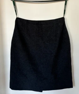 Hobbs London by Marilyn Anselm Vintage Black Wool Mini Lined Pencil Skirt Sz 10 - Picture 1 of 12