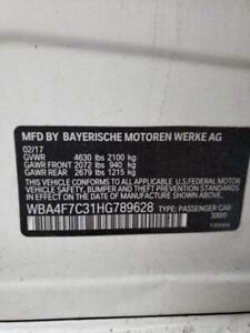 430I BMW  2017 Rear Side Door 8965585