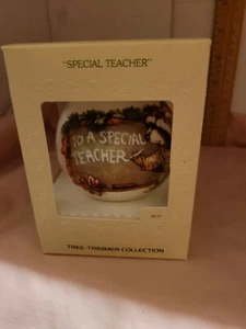COLLECTIBLE CHRISTMAS HALLMARK BALL 1979 SPECIAL TEACHER  NEW N BOX - Picture 1 of 5