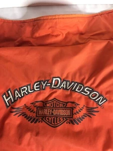 Harley Davidson Embroidered Orange Riding Jacket Womens Large sz __ Bra Included - Picture 1 of 9
