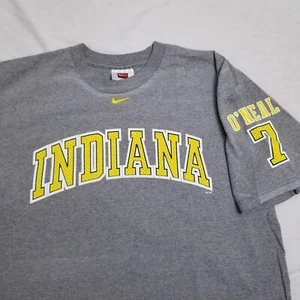 Vintage Nike Indiana Pacers T Shirt Jermaine O'Neal Center Swoosh Logo Spellout - Picture 1 of 6