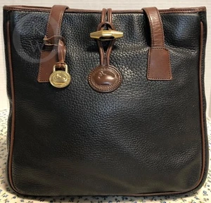 Vintage Dooney & Bourke ~ Black AWL * Toggle Tote * 19031P S - Bild 1 von 12
