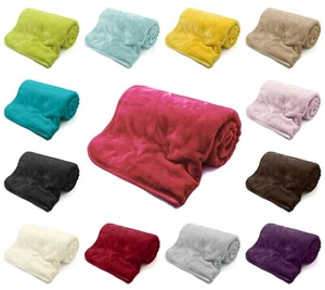 Fleecy Blankets Faux Fur Sofa Bed Throw Mink Throw Soft Warm Cosy Bed Spreads - Picture 1 of 21