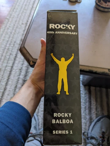 Rocky 3 action figure. Good condition, 40th Anniversary,Box is in good condition Cover