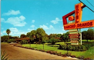 Brownsville TX El Rancho Grande Motel Sign Texas postcard DQ1 - Picture 1 of 2