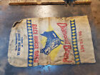 vintage antique burlap sack wisconsin diamond brand race horse oats FREE US SHIP