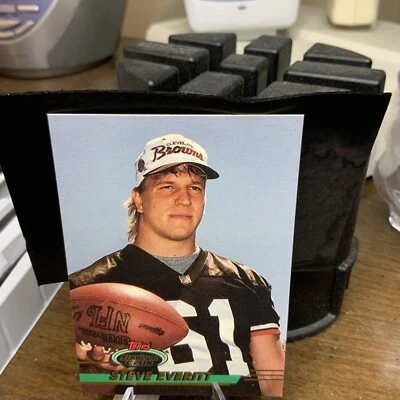 1993 Topps Stadium Club # 134 STEVE EVERITT ROOKIE Cleveland Browns Michigan - Image 1 of 2