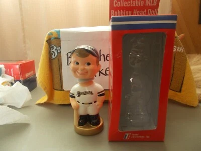Camiseta blanca Milwaukee Brewers Bobblehead Twins Enterprise Gold Base Tei 2002 nueva en caja Foto 1 de 4