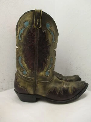 Smoky Mountain Boots Bronze Leather Overlay Womens Size 9 D Style 6229 - Image 1 of 4