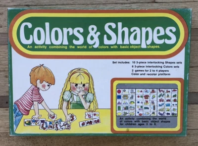 Vintage 1960s Warren Paper Products COLORS & SHAPES Activity Set Ages 3-8 NOS - Image 1 of 4