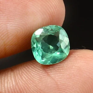 Piedra preciosa natural zafiro verde zafiro suelta excepcional corte cojín 2 quilates- 8x8 mm - Imagen 1 de 4