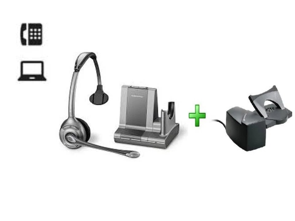 Plantronics WO300 Dect Wireless Headset For PC and Phone + HL10 Lifter - Image 1 of 1