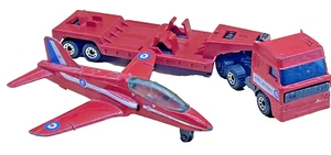 Matchbox DAF Transporter | Red Arrows Hawk T MK1 RAF Trailer | Rare Diecast - Picture 1 of 22