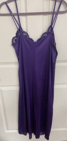 Vintage Purple Cascading Lace Gothic Sexy Sheer Lingerie M